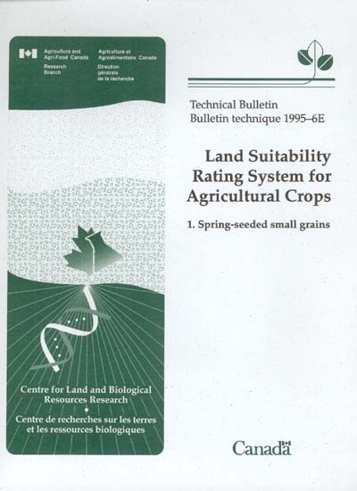 Land Suitability Rating System for Agricultural Crops. 1995 (PDF Format, 9.9 MB)
