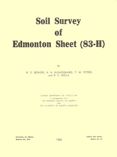 View the Soil Survey Edmonton Sheet (83-H) (PDF Format)