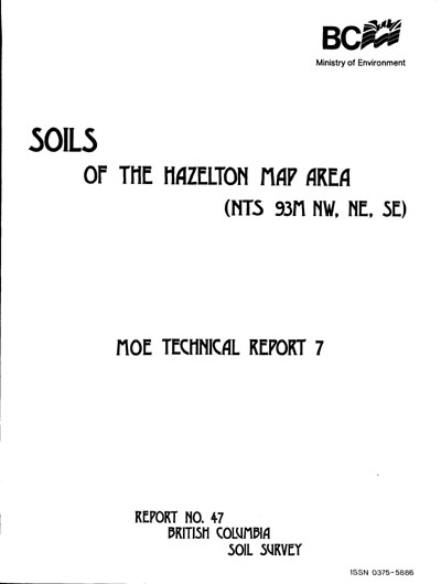 View the Soils of the Hazelton Map Area (PDF Format)