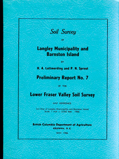 View the Soil Survey of Langley Municipality and Barnston Island (PDF Format)
