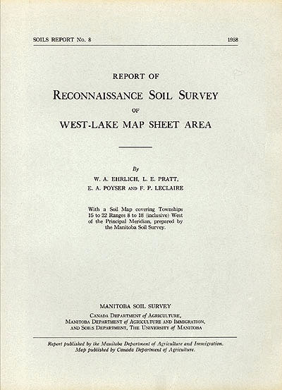 View the Reconnaissance Soil Survey of West-Lake Map Sheet Area (PDF Format)