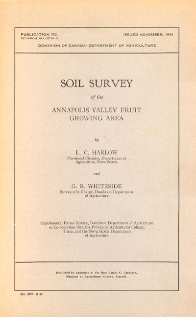 View the Soil Survey of Annapolis Valley Fruit Growing Area (Original Report NS1) (PDF Format)