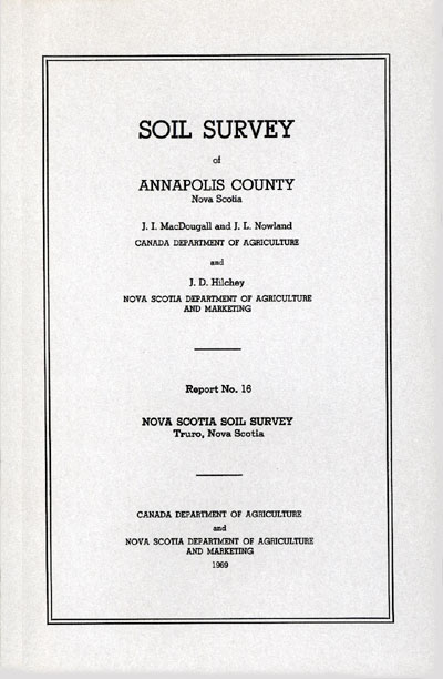 View the Soil Survey of Annapolis County (PDF Format)