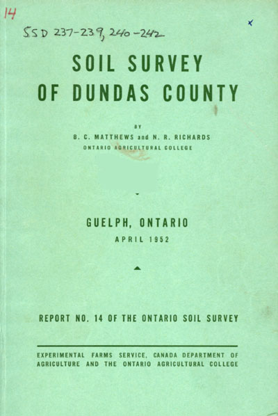 View the Soil Survey of Dundas County (PDF Format)