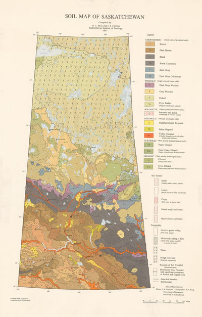 View the map:  Soil Map of Saskatchewan (JPG Format)