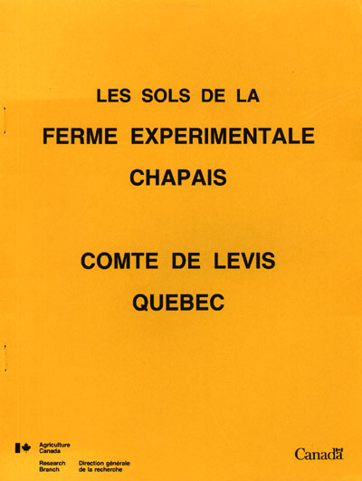 Voir le Sols de la Ferme expérimentale de Chapais - comté de Lévis (Format PDF)