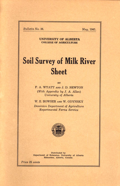 View the Soil Survey of Milk River Sheet (PDF Format)