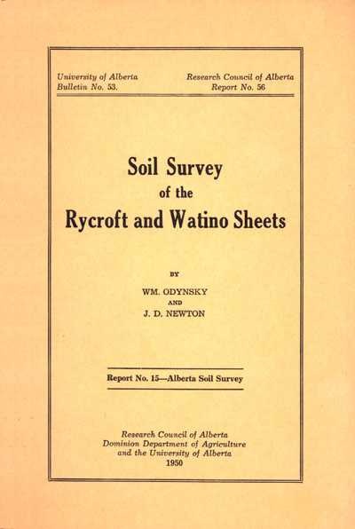 View the Soil Survey of the Rycroft and Watino Sheets (PDF Format)