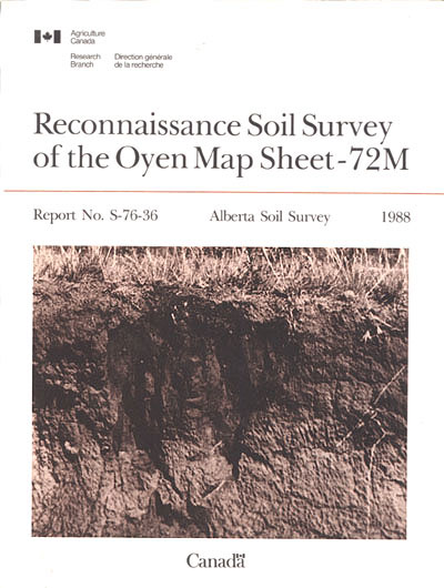 View the Reconnaissance Soil Survey of the Oyen Map Sheet - 72M (PDF Format)