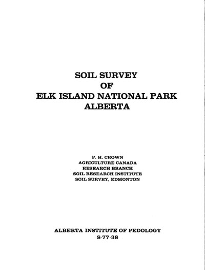 View the Soil Survey of Elk Island National Park Alberta (PDF Format)