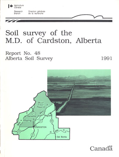 View the Soil Survey of the M.D. of Cardston, Alberta (PDF Format)