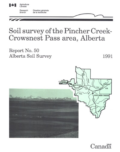 View the Soil Survey of the Pincher Creek-Crowsnest Pass Area, Alberta (PDF Format)