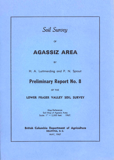 View the Soil Survey of Agassiz Area (PDF Format)