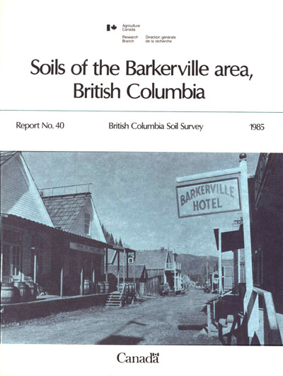 View the Soils of the Barkerville Area, British Columbia (PDF Format)