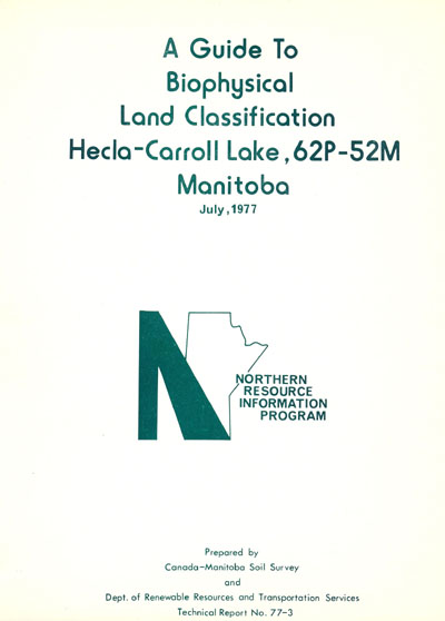 View the Biophysical Land Classification Hecla-Carroll Lake, 62P-52M Manitoba (PDF Format)