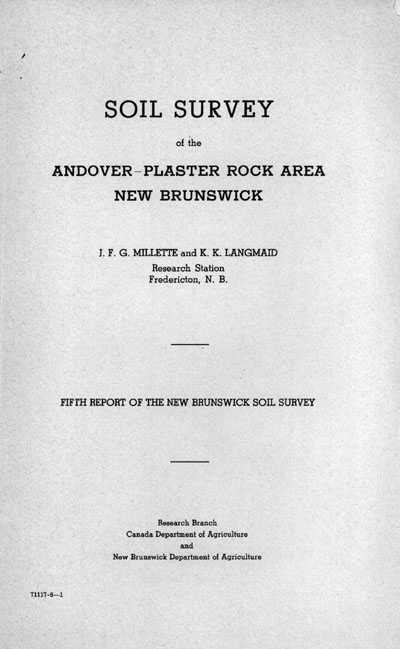 View the Soil Survey of the Andover - Plaster Rock Area (PDF Format)