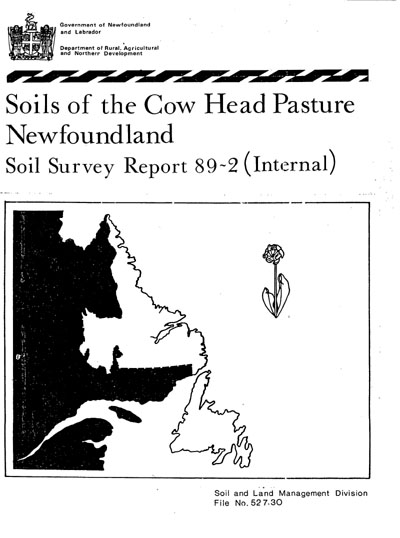 View the Soil Survey of the Cow Head Pasture (PDF Format)