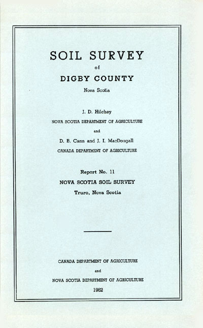 View the Soil Survey of Digby County (PDF Format)