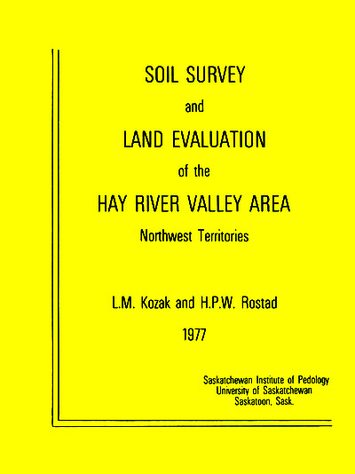 View the Soil Survey and Land Evaluation of the Hay River Valley Area (PDF Format)