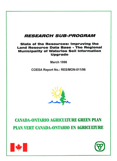 View the State of the Resources: Improving the Land Resource Data Base - The Regional Municipality of Waterloo Soil Information Upgrade (PDF Format)