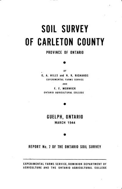 View the Soil Survey of Carleton County (PDF Format)