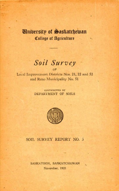 View the Soil Survey of Local Improvement Districts Nos.21, 22 and 52 and Reno Municipality No.51 (PDF Format)