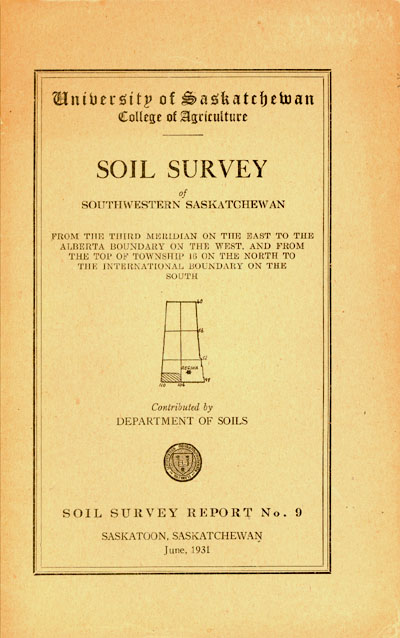 View the Soil Survey of Southwestern Saskatchewan (PDF Format)