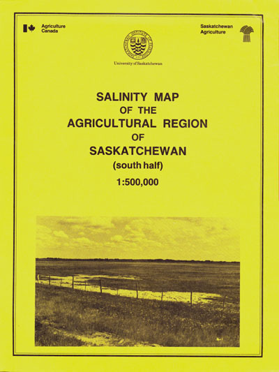 View the Salinity Map of the Agricultural Region of Saskatchewan (South Half) (PDF Format)
