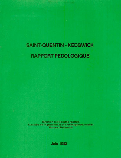 Voir le Rapport pédologique de Saint-Quentin - Kedgewick (Format PDF)