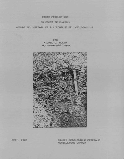Voir le Étude pédologique du comté de Chambly, 1985 (Format PDF)