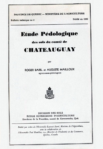 Voir le Étude pédologique du comté de Châteauguay (Format PDF)