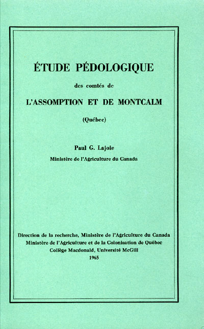 Voir le Étude pédologique des comtés de l'Assomption et de Montcalm (Format PDF)