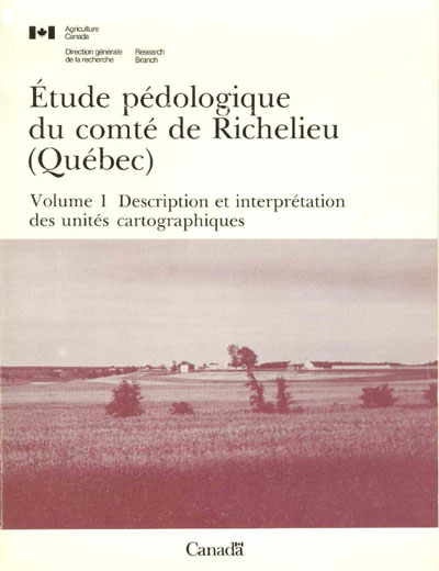 Voir le Étude pédologique du comté de Richelieu, 1990 (Format PDF)