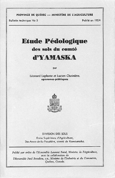 Voir le Étude pédologique du comté de Yamaska (Format PDF)