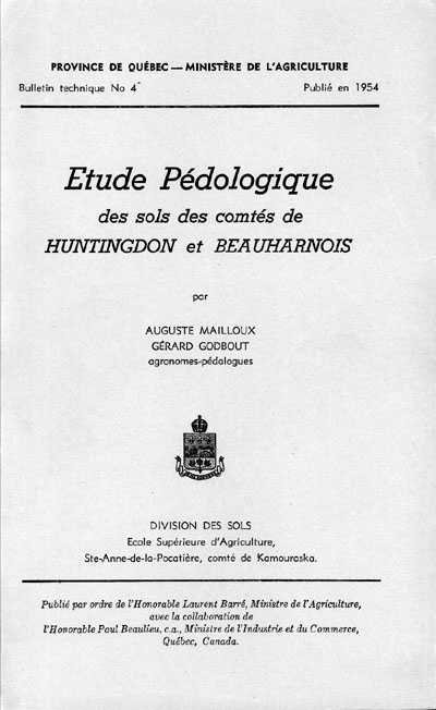 Voir le Étude pédologique des sols des comtés de Huntingdon et Beauharnois (Format PDF)