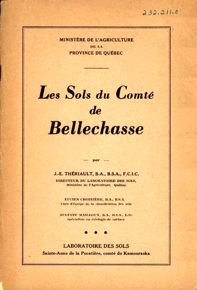 Voir le Les sols du comté de Bellechasse (Format PDF)